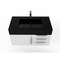 Castello Usa Nile 36" Wall Mounted Vanity With Black Top And Brushed Nickel Handles CB-MC-36W-BN-2053-BL - alternate 6